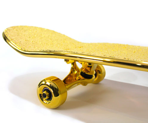 Gold Plated Skateboard