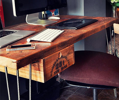 Rustic Reclaimed Wood Desk